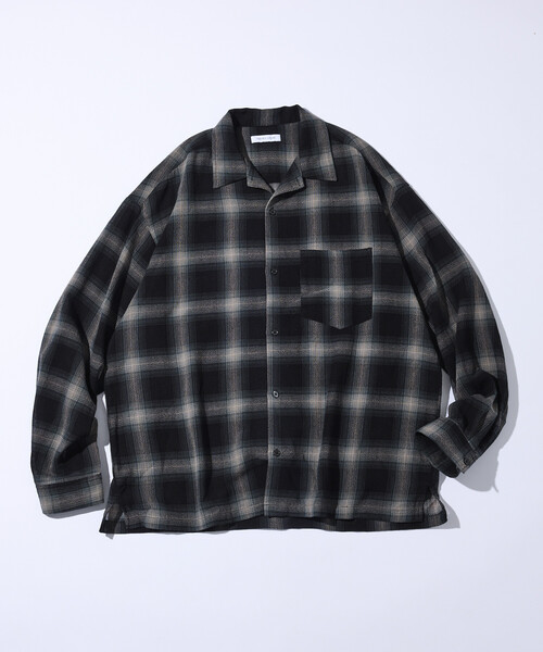 FREAK'S STORE(フリークスストア)の「リラックスフィット シアー オンブレチェックシャツ/オープンカラーシャツ(シャツ/ブラウス・メンズ・ブラック/ブラウン/オフホワイト・MEDIUM/LARGE)」の17枚目の写真
