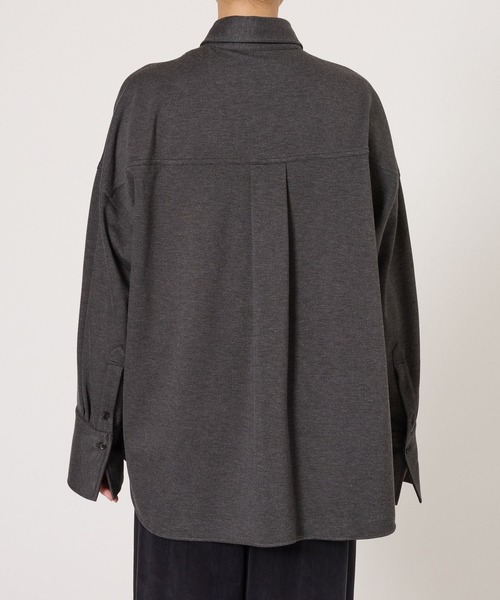 BABYLONE(バビロン)の「ポンチシャツ<セットアップ対応>(シャツ/ブラウス・レディース・ブラウン/チャコール・フリー)」の9枚目の写真