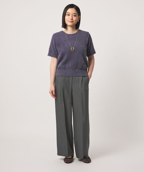 A DAY IN THE LIFE UNITED ARROWS(アデイインザライフユナイテッドアローズ)の「ウールライク タックワイドパンツ-ウォッシャブル- <A DAY IN THE LIFE>(その他パンツ・レディース・ダークグレー/ベージュ/ネイビー・M/S)」の5枚目の写真