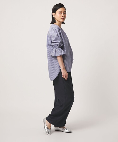 A DAY IN THE LIFE UNITED ARROWS(アデイインザライフユナイテッドアローズ)の「ウールライク タックワイドパンツ-ウォッシャブル- <A DAY IN THE LIFE>(その他パンツ・レディース・ダークグレー/ベージュ/ネイビー・M/S)」の7枚目の写真