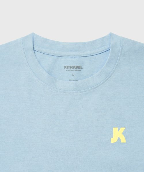 KITRAVEL(キートラベル)の「サンドル ワーキング K シンボルティ (スカイブルー)(Tシャツ/カットソー・レディース・その他・LARGE/SMALL/MEDIUM)」の3枚目の写真
