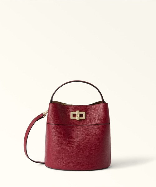 FURLA(フルラ)の「フルラ アメリア(Furla Amelia) ミニ バケットバッグ(ハンドバッグ・レディース・ブラック/バーガンディー/サンドベージュ・ONE SIZE)」の3枚目の写真