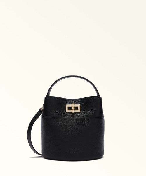 FURLA(フルラ)の「フルラ アメリア(Furla Amelia) ミニ バケットバッグ(ハンドバッグ・レディース・ブラック/バーガンディー/サンドベージュ・ONE SIZE)」の2枚目の写真