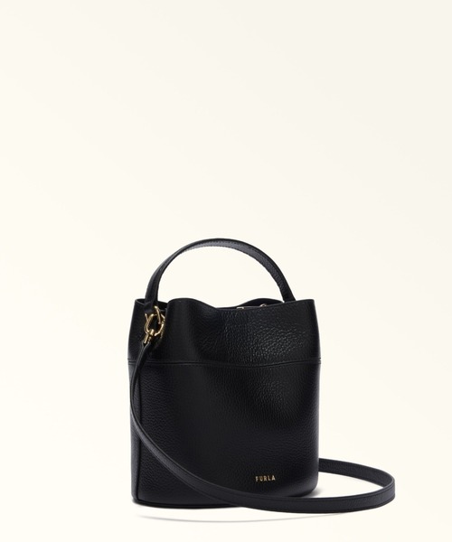 FURLA(フルラ)の「フルラ アメリア(Furla Amelia) ミニ バケットバッグ(ハンドバッグ・レディース・ブラック/バーガンディー/サンドベージュ・ONE SIZE)」の4枚目の写真