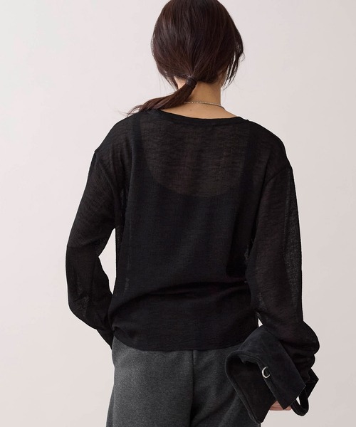 marmors(マルモア)の「【marmors】クレープロングTシャツ(Tシャツ/カットソー・レディース・ホワイト/ブラック/ブラウン・36)」の22枚目の写真