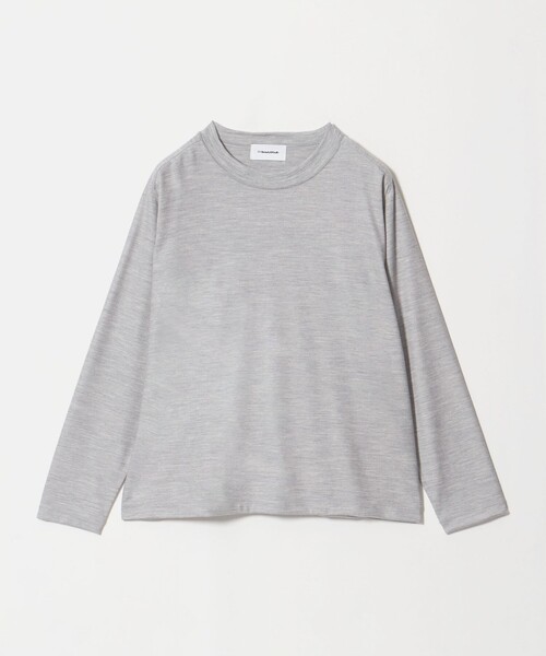 BEAUTY&YOUTH UNITED ARROWS(ビューティーアンドユースユナイテッドアローズ)の「毛 ロングスリーブ プルオーバー(Tシャツ/カットソー・レディース・ダークグレー/ライトグレー/ネイビー・FREE)」の1枚目の写真