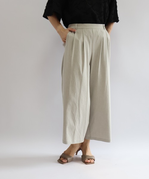 etre relie(エトレリー)の「アサレチックワイドパンツ(その他パンツ・レディース・ライトグレー/ブラック/グレイッシュベージュ・MEDIUM/SMALL)」の1枚目の写真