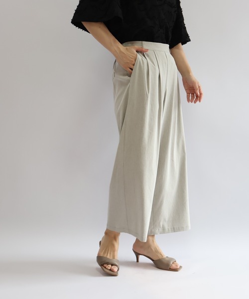 etre relie(エトレリー)の「アサレチックワイドパンツ(その他パンツ・レディース・ライトグレー/ブラック/グレイッシュベージュ・MEDIUM/SMALL)」の7枚目の写真