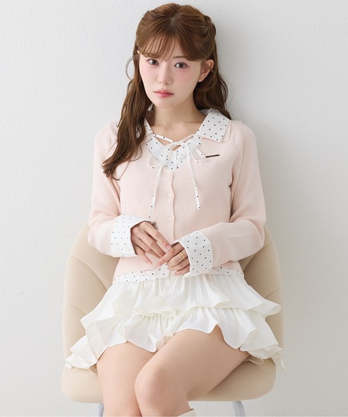 one after another NICE CLAUP(ワンアフターアナザーナイスクラップ)の「【ZOZO限定】シャツドッキングニット(ニット/セーター・レディース・ブラック/ピンク/アイボリー/ブラック系その他/ブラウン系その他・FREE)」の21枚目の写真