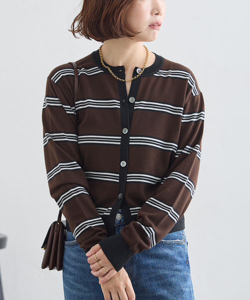 journal standard L'essage(ジャーナルスタンダードレサージュ)の「《/手洗い可》CASHWOOLエクストラファインメリノ カーディガン(カーディガン/ボレロ・レディース・チャコールグレー/レッド/ブラウン・FREE)」の2枚目の写真