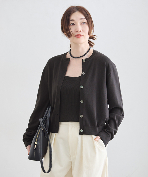 journal standard L'essage(ジャーナルスタンダードレサージュ)の「《/手洗い可》CASHWOOLエクストラファインメリノ カーディガン(カーディガン/ボレロ・レディース・チャコールグレー/レッド/ブラウン・FREE)」の1枚目の写真