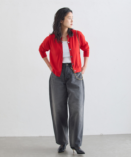 journal standard L'essage(ジャーナルスタンダードレサージュ)の「《/手洗い可》CASHWOOLエクストラファインメリノ カーディガン(カーディガン/ボレロ・レディース・チャコールグレー/レッド/ブラウン・FREE)」の6枚目の写真