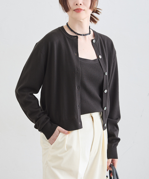 journal standard L'essage(ジャーナルスタンダードレサージュ)の「《/手洗い可》CASHWOOLエクストラファインメリノ カーディガン(カーディガン/ボレロ・レディース・チャコールグレー/レッド/ブラウン・FREE)」の7枚目の写真