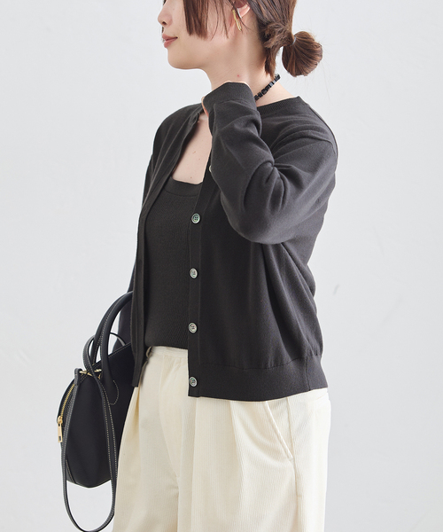 journal standard L'essage(ジャーナルスタンダードレサージュ)の「《/手洗い可》CASHWOOLエクストラファインメリノ カーディガン(カーディガン/ボレロ・レディース・チャコールグレー/レッド/ブラウン・FREE)」の8枚目の写真