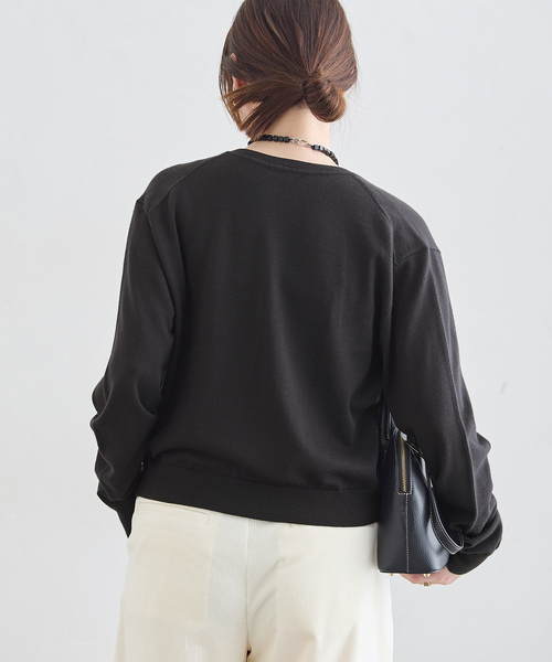 journal standard L'essage(ジャーナルスタンダードレサージュ)の「《/手洗い可》CASHWOOLエクストラファインメリノ カーディガン(カーディガン/ボレロ・レディース・チャコールグレー/レッド/ブラウン・FREE)」の9枚目の写真