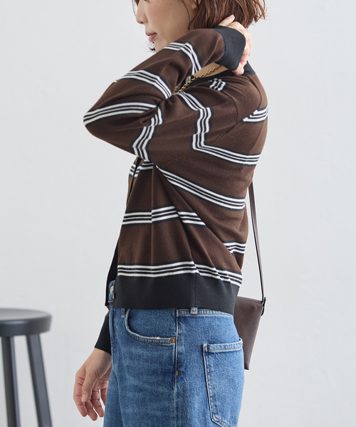 journal standard L'essage(ジャーナルスタンダードレサージュ)の「《/手洗い可》CASHWOOLエクストラファインメリノ カーディガン(カーディガン/ボレロ・レディース・チャコールグレー/レッド/ブラウン・FREE)」の13枚目の写真