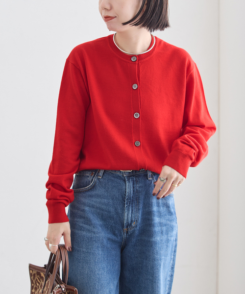 journal standard L'essage(ジャーナルスタンダードレサージュ)の「《/手洗い可》CASHWOOLエクストラファインメリノ カーディガン(カーディガン/ボレロ・レディース・チャコールグレー/レッド/ブラウン・FREE)」の22枚目の写真