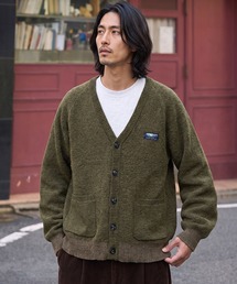 【MULTI FUNCTIONALシリーズ】配色モールヤーン ワイドシルエットカーディガン / アンチピリング・マシンウォッシャブル【THE CRAFT CREW PRODUCTS】