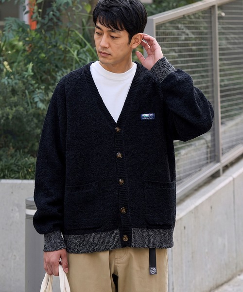 多功能系列 配色モール紗線 寬版開襟衫 抗起球、可機洗