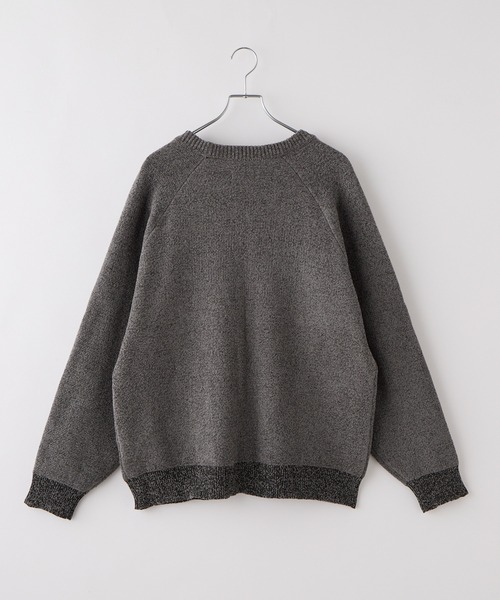 THE CRAFT CREW PRODUCTS(ザクラフトクループロダクツ)の「【MULTI FUNCTIONALシリーズ】配色モールヤーン ワイドシルエットカーディガン / アンチピリング・マシンウォッシャブル【THE CRAFT CREW PRODUCTS】(カーディガン/ボレロ・メンズ・ダークオリーブ/キャメル/ブラック/ダークブラウン/グレー/ネイビー・S/L/M)」の7枚目の写真