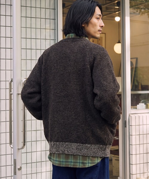 MULTI FUNCTIONALシリーズ】配色モールヤーン ワイドシルエット