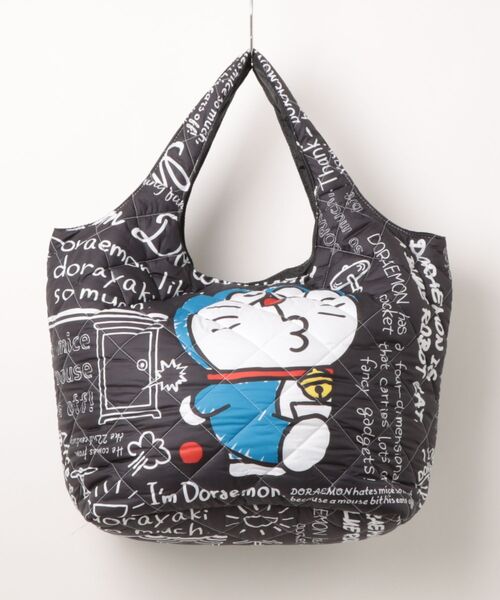 sanrio(サンリオ)の「I'm Doraemon 中綿キルティングトート(トートバッグ・レディース・グレー/ブラック・FREE)」の1枚目の写真