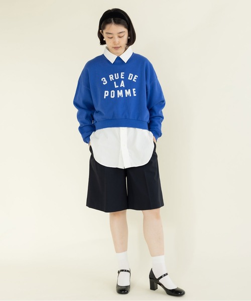 CHILD WOMAN(チャイルドウーマン)の「3 RUE DE LA POMMEショート丈スウェットプルオーバー(スウェット・レディース・ブルー/レッド/ネイビー/アイボリー・FREE)」の5枚目の写真
