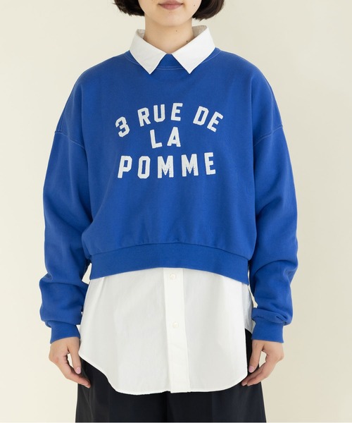 CHILD WOMAN(チャイルドウーマン)の「3 RUE DE LA POMMEショート丈スウェットプルオーバー(スウェット・レディース・ブルー/レッド/ネイビー/アイボリー・FREE)」の21枚目の写真