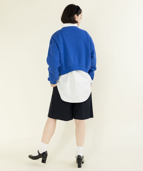 CHILD WOMAN(チャイルドウーマン)の「3 RUE DE LA POMMEショート丈スウェットプルオーバー(スウェット・レディース・ブルー/レッド/ネイビー/アイボリー・FREE)」の12枚目の写真