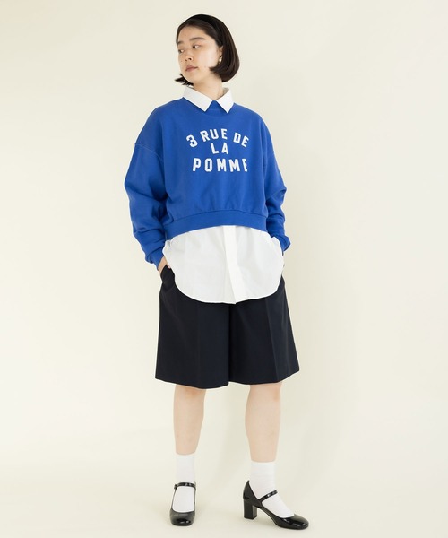 CHILD WOMAN(チャイルドウーマン)の「3 RUE DE LA POMMEショート丈スウェットプルオーバー(スウェット・レディース・ブルー/レッド/ネイビー/アイボリー・FREE)」の10枚目の写真