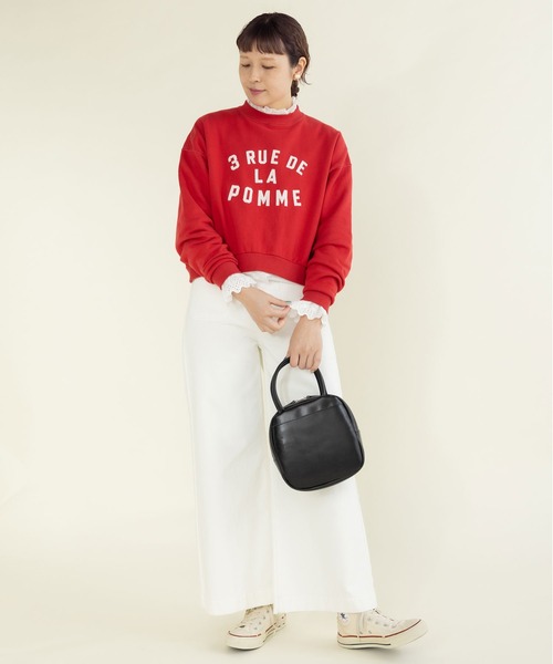 CHILD WOMAN(チャイルドウーマン)の「3 RUE DE LA POMMEショート丈スウェットプルオーバー(スウェット・レディース・ブルー/レッド/ネイビー/アイボリー・FREE)」の14枚目の写真