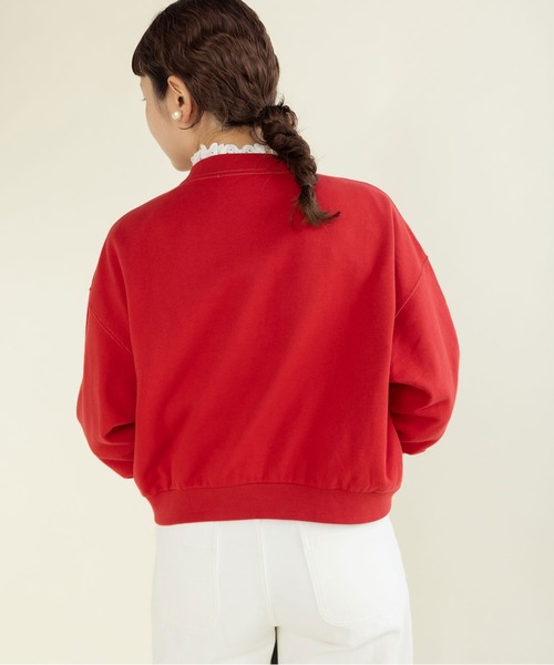 CHILD WOMAN(チャイルドウーマン)の「3 RUE DE LA POMMEショート丈スウェットプルオーバー(スウェット・レディース・ブルー/レッド/ネイビー/アイボリー・FREE)」の18枚目の写真