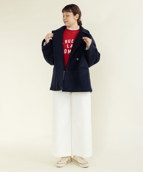 CHILD WOMAN(チャイルドウーマン)の「3 RUE DE LA POMMEショート丈スウェットプルオーバー(スウェット・レディース・ブルー/レッド/ネイビー/アイボリー・FREE)」の20枚目の写真