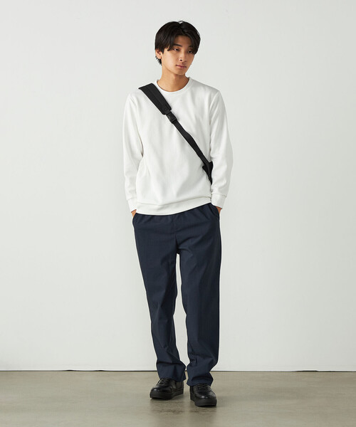 COMME CA ISM(コムサイズム)の「ウールライク グレンチェックリラックスワイドパンツ(その他パンツ・メンズ・ダークブラウン/ネイビー・L/S/M)」の4枚目の写真