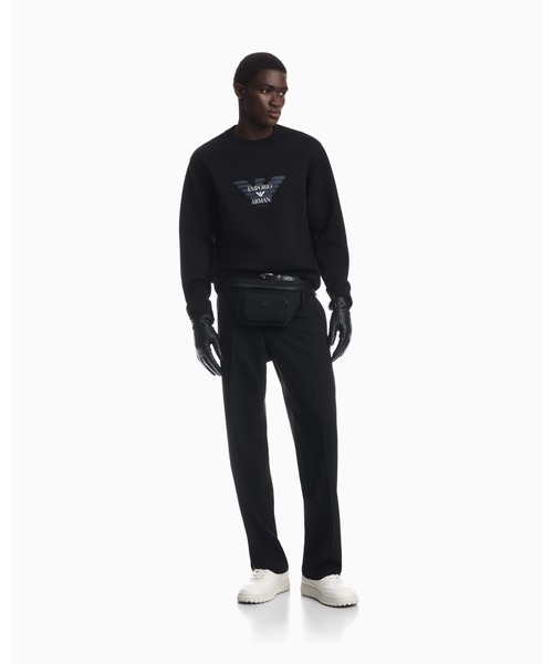 EMPORIO ARMANI(エンポリオアルマーニ)の「<オンライン限定>【エンポリオ アルマーニ】レギュラーフィット スウェットシャツ ダブルジャージー(スウェット・メンズ・ネイビー/オフホワイト/ブラック・MEDIUM/LARGE/X-SMALL/X-LARGE/SMALL)」の7枚目の写真