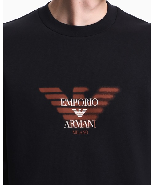 EMPORIO ARMANI(エンポリオアルマーニ)の「<オンライン限定>【エンポリオ アルマーニ】レギュラーフィット スウェットシャツ ダブルジャージー(スウェット・メンズ・ネイビー/オフホワイト/ブラック・MEDIUM/LARGE/X-SMALL/X-LARGE/SMALL)」の10枚目の写真