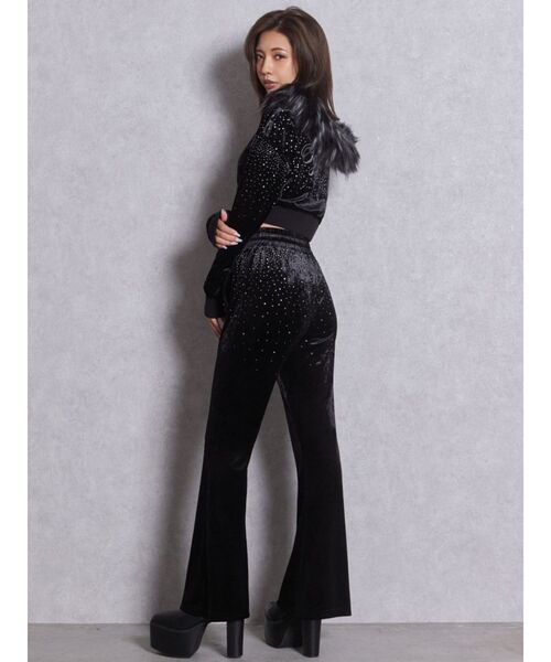 GYDA(ジェイダ)の「gradation bijouベロアフレアパンツ(その他パンツ・レディース・アイボリー/ブラック・FREE)」の18枚目の写真