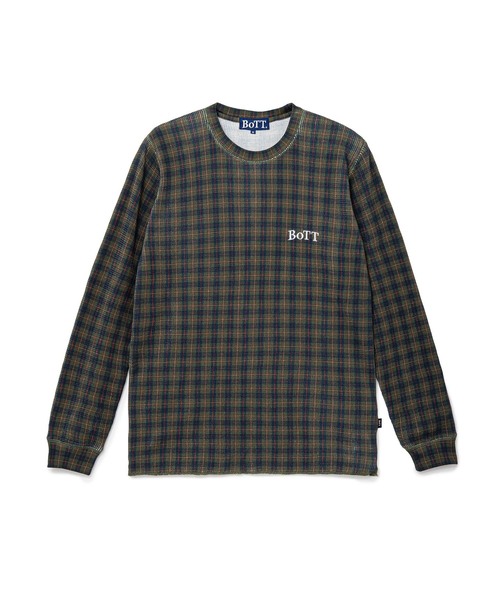 BOTT(ボット)の「BoTT / ボット CHECK THERMAL(Tシャツ/カットソー・メンズ・ピンク/グリーン・SMALL/MEDIUM)」の1枚目の写真