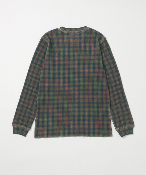 BOTT(ボット)の「BoTT / ボット CHECK THERMAL(Tシャツ/カットソー・メンズ・ピンク/グリーン・SMALL/MEDIUM)」の4枚目の写真