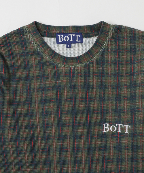 BOTT(ボット)の「BoTT / ボット CHECK THERMAL(Tシャツ/カットソー・メンズ・ピンク/グリーン・SMALL/MEDIUM)」の5枚目の写真
