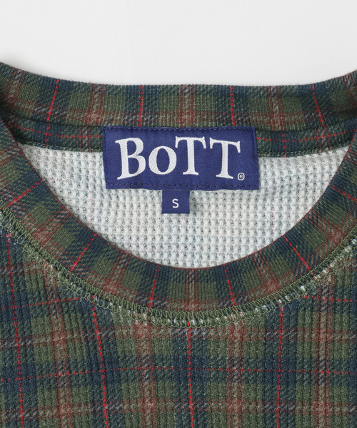 BOTT(ボット)の「BoTT / ボット CHECK THERMAL(Tシャツ/カットソー・メンズ・ピンク/グリーン・SMALL/MEDIUM)」の6枚目の写真