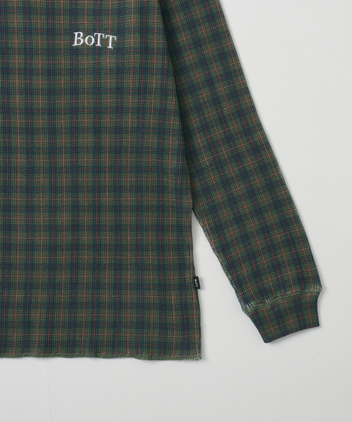BOTT(ボット)の「BoTT / ボット CHECK THERMAL(Tシャツ/カットソー・メンズ・ピンク/グリーン・SMALL/MEDIUM)」の8枚目の写真