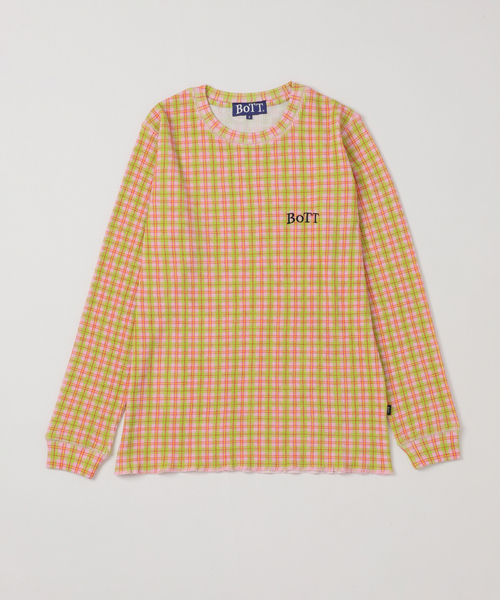 BOTT(ボット)の「BoTT / ボット CHECK THERMAL(Tシャツ/カットソー・メンズ・ピンク/グリーン・SMALL/MEDIUM)」の11枚目の写真