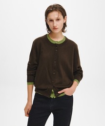 【GENERAL IDEA】ダブルレイヤードクルーネックカーディガン / DOUBLE LAYERED CREW NECK CARDIGAN