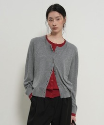 【GENERAL IDEA】ダブルレイヤードクルーネックカーディガン / DOUBLE LAYERED CREW NECK CARDIGAN