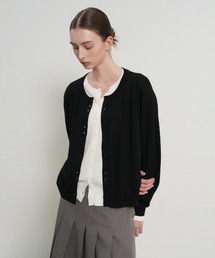 【GENERAL IDEA】ダブルレイヤードクルーネックカーディガン / DOUBLE LAYERED CREW NECK CARDIGAN