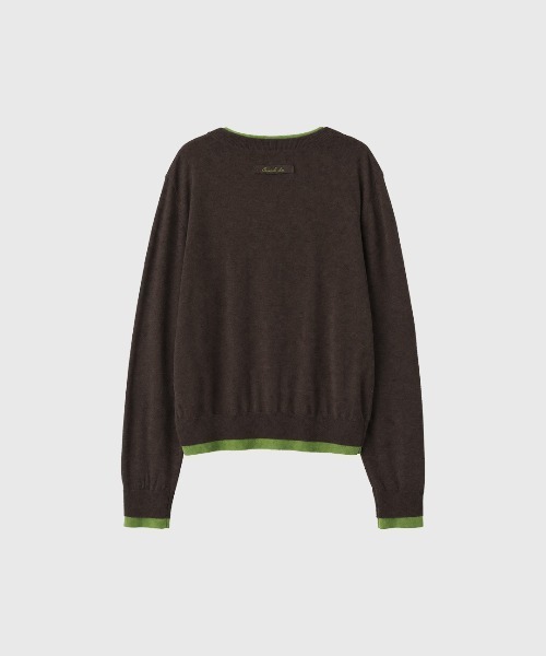 GENERAL IDEA(ジェネラルアイデア)の「【GENERAL IDEA】ダブルレイヤードクルーネックカーディガン / DOUBLE LAYERED CREW NECK CARDIGAN(カーディガン/ボレロ・レディース・ブラック/グレー/ダークブラウン・L/M/S)」の21枚目の写真