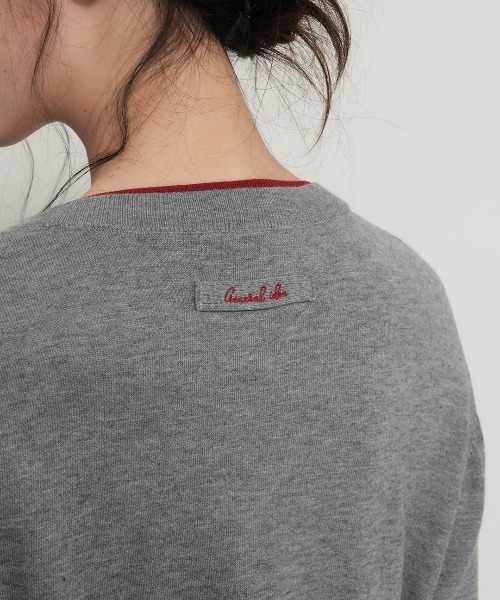 GENERAL IDEA(ジェネラルアイデア)の「【GENERAL IDEA】ダブルレイヤードクルーネックカーディガン / DOUBLE LAYERED CREW NECK CARDIGAN(カーディガン/ボレロ・レディース・ブラック/グレー/ダークブラウン・L/M/S)」の10枚目の写真