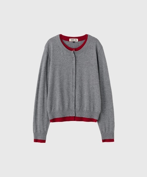 GENERAL IDEA(ジェネラルアイデア)の「【GENERAL IDEA】ダブルレイヤードクルーネックカーディガン / DOUBLE LAYERED CREW NECK CARDIGAN(カーディガン/ボレロ・レディース・ブラック/グレー/ダークブラウン・L/M/S)」の13枚目の写真