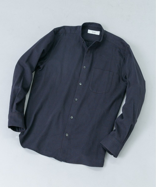 URBAN RESEARCH ROSSO MEN(アーバンリサーチロッソメン)の「『抗菌 / 防臭』アーバンリラックスバンドカラーネルシャツ(シャツ/ブラウス・メンズ・グレー/ベージュ系その他/ブルー系その他/ネイビー/ブラック/ブラウン系その他/アイボリー/グレー系その他・MEDIUM/X-LARGE/SMALL/LARGE)」の6枚目の写真